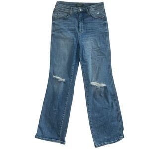 Judy Blue Women's High-Rise Tummy Control Destroyed Knee Straight Jeans Size 31